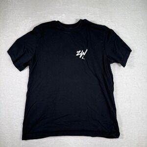 Jordan Zion Williams Mens Graphic T Shirt Black Logo Short Sleeve Crew Size L